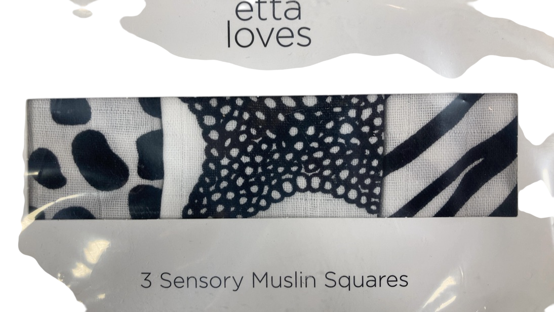 Shop Etta Loves Muslin Squares 3 Pack, Animal Print at Goodbuygears
