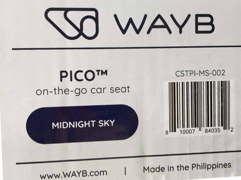 Shop WAYB Pico Portable Car Seat, 2022, Midnight Sky at Goodbuygears