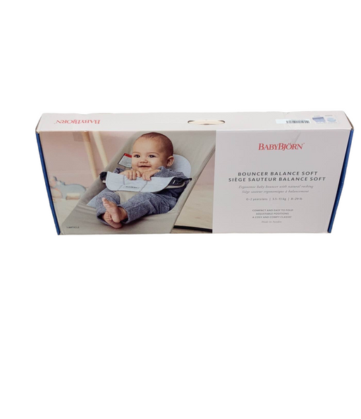 Shop BabyBjorn Bouncer Balance Soft, Light Gray Frame, Silver White Mesh at Goodbuygears
