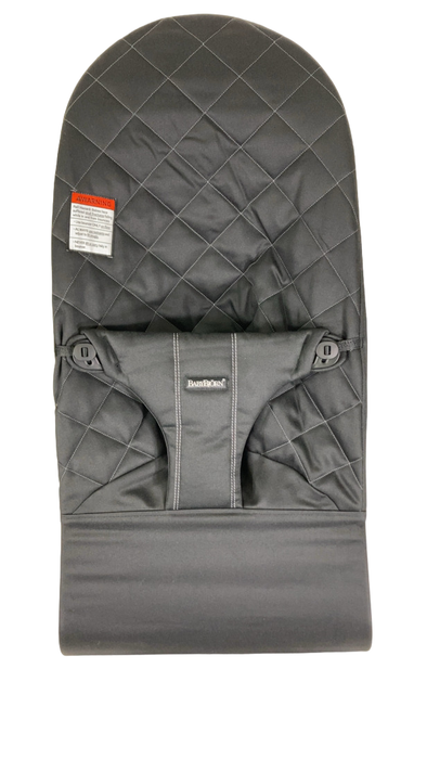Shop BabyBjorn Bouncer Bliss, Dark Gray Frame, Black Cotton Classic Quilt at Goodbuygears