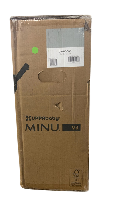 Shop UPPAbaby MINU V3 Stroller, 2024, Savannah (Pearl Gray Jacquard) at Goodbuygears