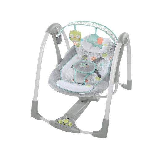 Shop Ingenuity Every Season Swing 'n Go Portable Swing, Hugs & Hoots at Goodbuygears