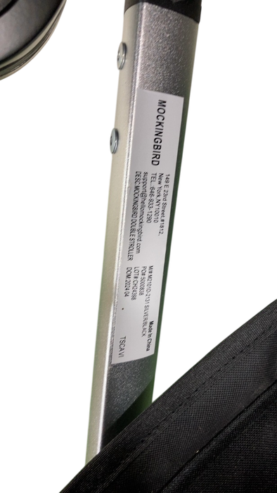 Shop Mockingbird Single to Double 2.0 Stroller, 2024, Silver With Black Leather, Sky, Windowpane at Goodbuygears