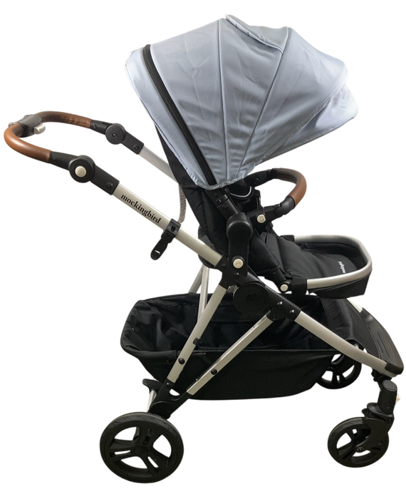 Shop Mockingbird Single to Double 2.0 Stroller, Sky, Windowpane, Silver With Penny Leather, 2025 at Goodbuygears