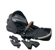 Shop Mockingbird 2nd Seat Kit with Extendable Canopy, Black, Windowpane, Silver With Penny Leather at Goodbuygears