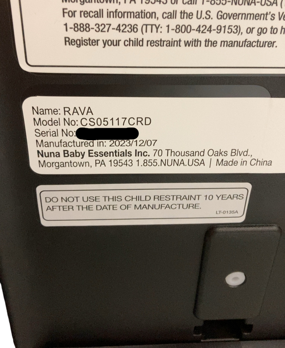 Shop Nuna RAVA Convertible Car Seat, 2023, Curated at Goodbuygears