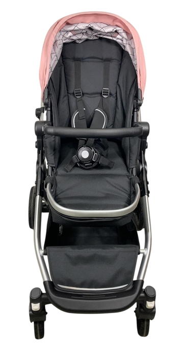 Shop Mockingbird Single to Double 2.0 Stroller, 2024, Bloom, Silver With Black Leather, Windowpane at Goodbuygears