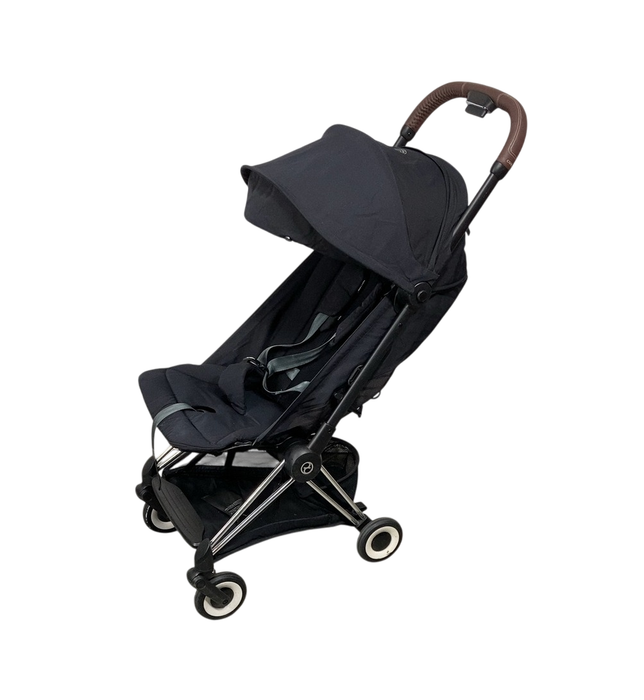 Shop Cybex Coya Stroller, 2023, Chrome, Sepia Black at Goodbuygears