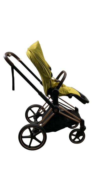 Shop Cybex PRIAM Stroller, 2022, Mustard Yellow, Rosegold at Goodbuygears