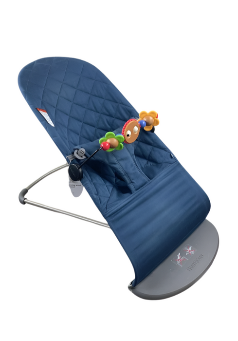 Shop BabyBjorn Bouncer Bliss Bundle With Toy Bar, Dark Gray Frame, Googly Eyes, Midnight Blue Classic Quilt at Goodbuygears