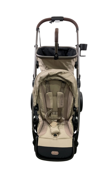 Shop Cybex e-Gazelle S Stroller, 2024, Almond Beige, Black at Goodbuygears