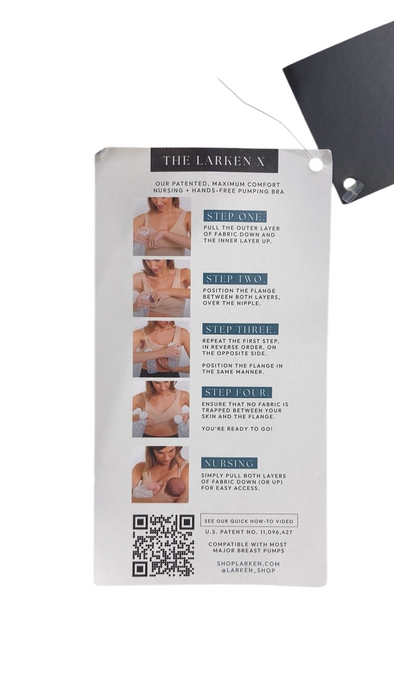 Shop Larken The Larken X Nursing Bra, Black, Medium at Goodbuygears