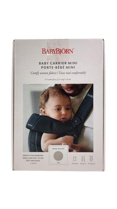 Shop BabyBjorn Baby Carrier Mini, Beige Woven at Goodbuygears