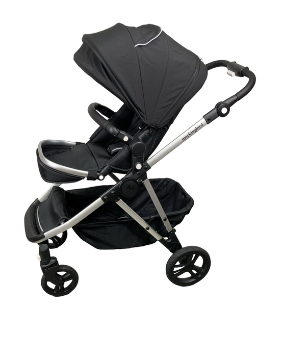 Shop Mockingbird Single to Double 2.0 Stroller, 2024, Black, Silver With Black Leather, Windowpane at Goodbuygears