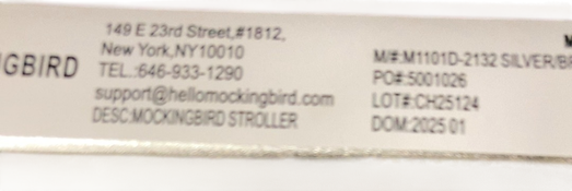 Shop Mockingbird Single 2.0 Stroller, 2025, Black, Silver With Penny Leather, Windowpane at Goodbuygears