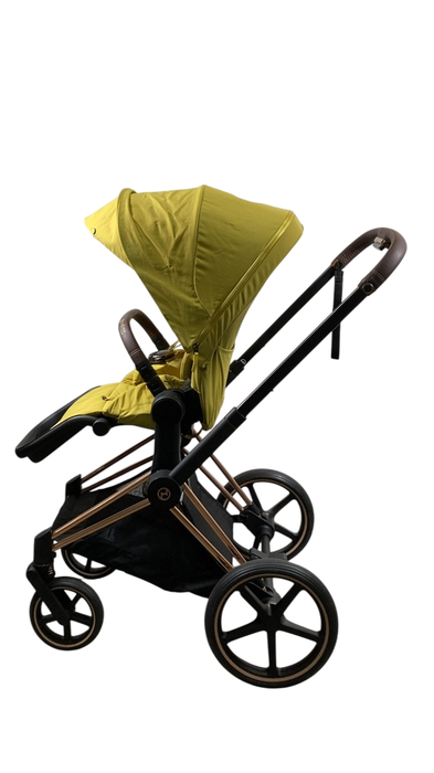Shop Cybex PRIAM Stroller, 2022, Mustard Yellow, Rosegold at Goodbuygears