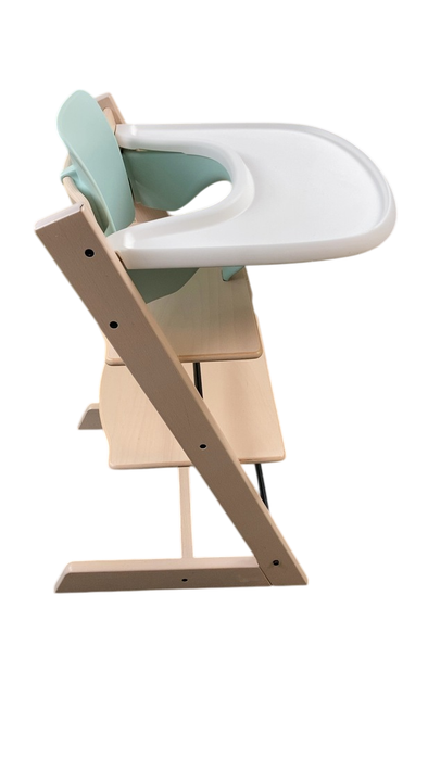 Shop Stokke Tripp Trapp High Chair with Baby Set and Tray, Soft Mint, Whitewash at Goodbuygears