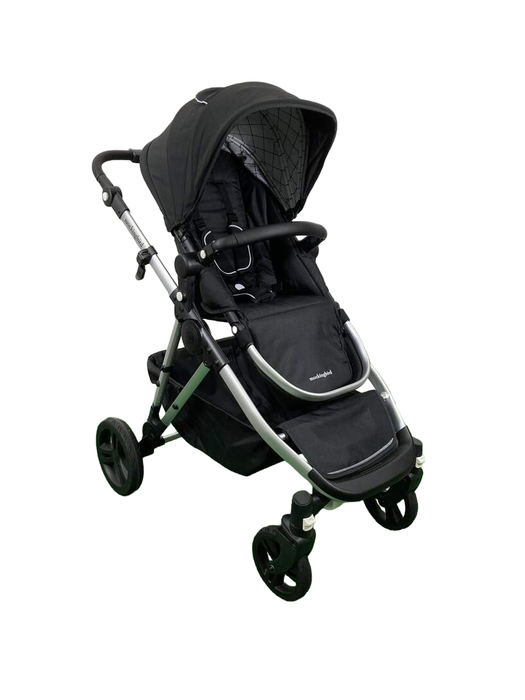 Shop Mockingbird Single to Double 2.0 Stroller, 2024, Silver with Black Leather, Windowpane, Black at Goodbuygears