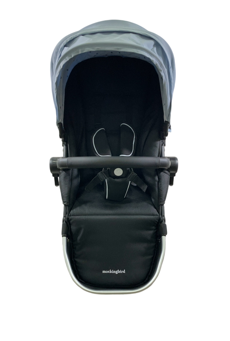 Shop Mockingbird 2nd Seat Kit 2.0, Sky, Watercolor Drops, Silver With Black Leather at Goodbuygears