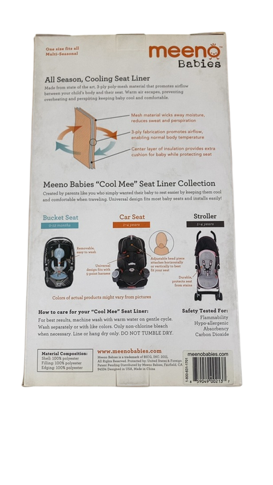 Shop Meeno Babies Cool Mee Car Seat Liner, Black at Goodbuygears