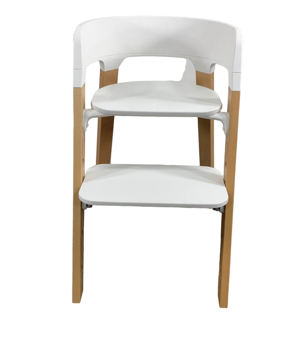 Shop Stokke Steps Chair, White/Natural at Goodbuygears