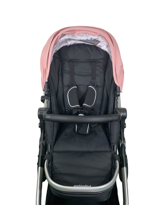 Shop Mockingbird Single to Double 2.0 Stroller, 2024, Silver with Black Leather, Watercolor Drops, Bloom at Goodbuygears