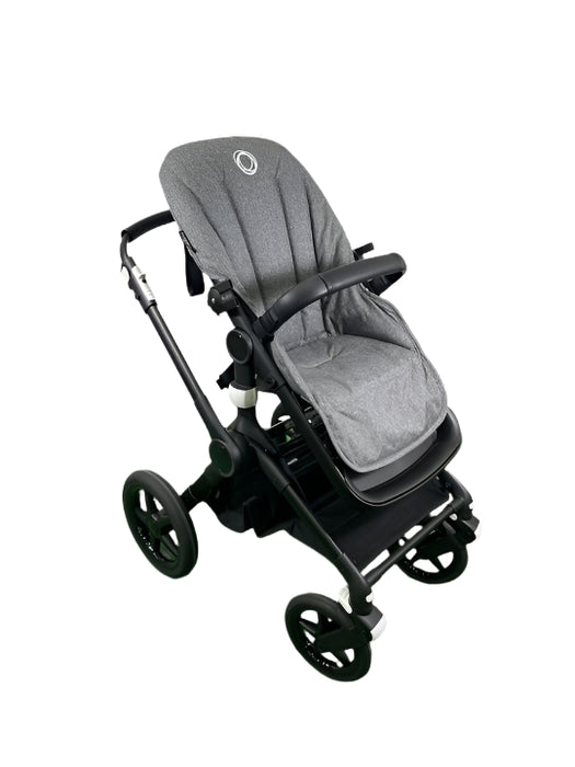 Bugaboo Fox 3 Stroller, 2021, Black, Grey Melange, No Canopy