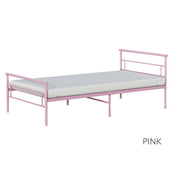 Shop BK Furniture Seattle Metal Twin Bed, Pink at Goodbuygears