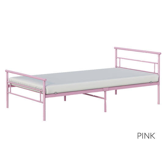 Shop BK Furniture Seattle Metal Twin Bed, Pink at Goodbuygears