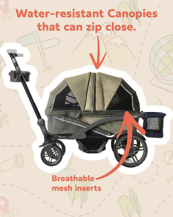 Shop Gladly Family The Adventure Bundle: Anthem Deluxe All-Terrain Stroller Wagon at Goodbuygears