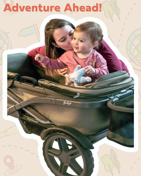 Shop Gladly Family The Adventure Bundle: Anthem Deluxe All-Terrain Stroller Wagon at Goodbuygears