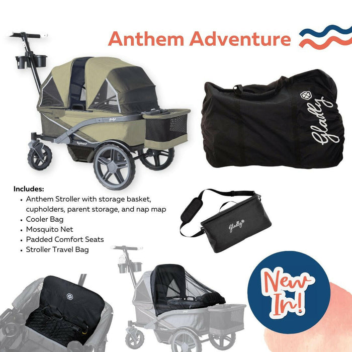Shop Gladly Family The Adventure Bundle: Anthem Deluxe All-Terrain Stroller Wagon at Goodbuygears