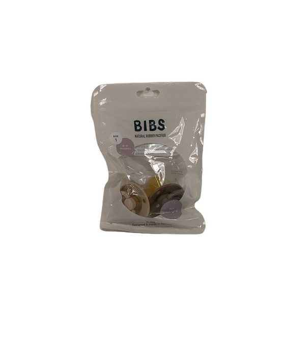 used Bibs 2-Pack Pacifiers, Size 1, Vanilla/Dark Oak