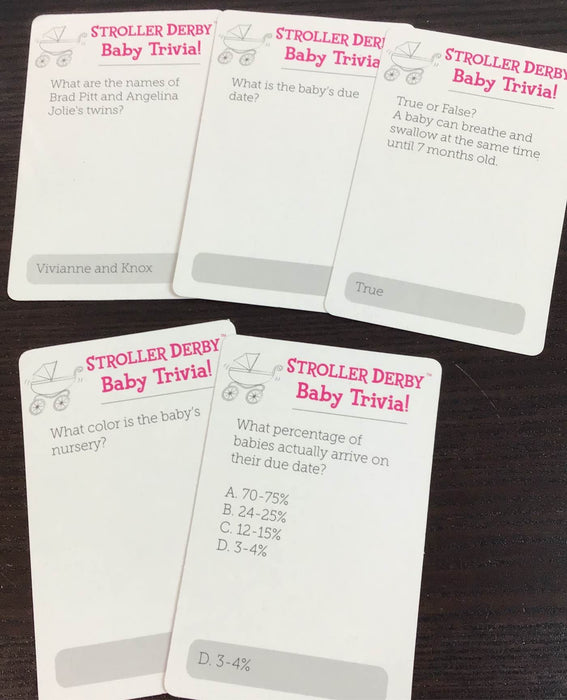 Shop Kate Aspen Stroller Derby Baby Shower Trivia Game at Goodbuygears