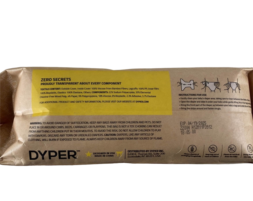 Shop DYPER Bamboo Diaper Box, NB, 104 Count at Goodbuygears