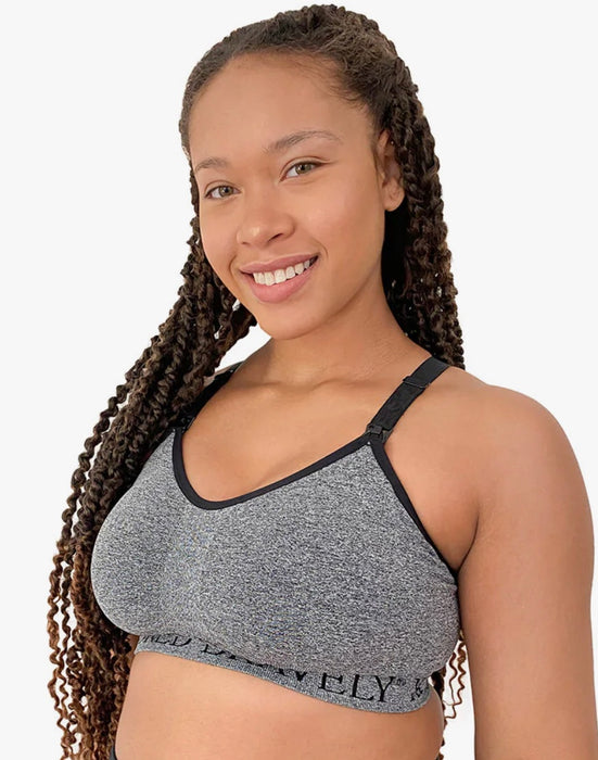 used Kindred Bravely Sublime Nursing Sports Bra, Busty, Medium, Ombre Purple 
