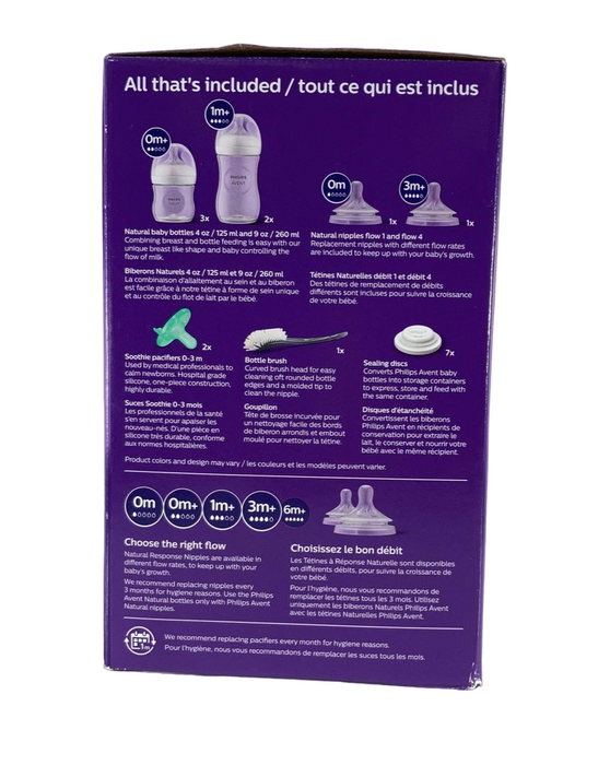 secondhand Philips Avent Natural Baby Bottle Newborn Starter Gift Set, Clear