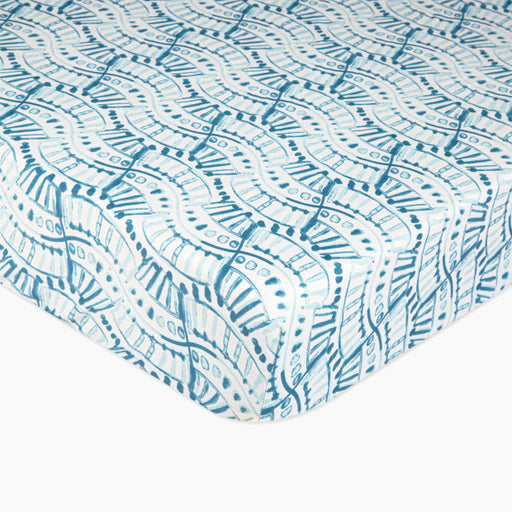 Shop Crane Baby Crib Fitted Sheet, Indigo Waves at Goodbuygears