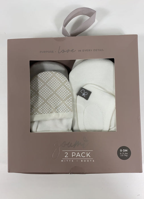 secondhand Goumikids Mitts + Boots, Desert Mist 0-3 Months