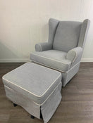 used Eddie Bauer Upholstered Wingback Swivel Glider