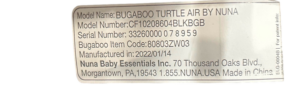 Shop Bugaboo Turtle Air by Nuna Car Seat, Black, 2022 at Goodbuygears