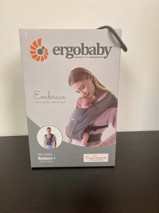 used Ergobaby Embrace Baby Carrier, Heather Grey