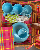 secondhand Childrens Picnic Basket with Accessories