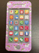 used Scholastic Unicorn Smartphone Stationary Tin