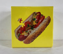 used Areaware little puzzle thing, Chicago Hot Dog
