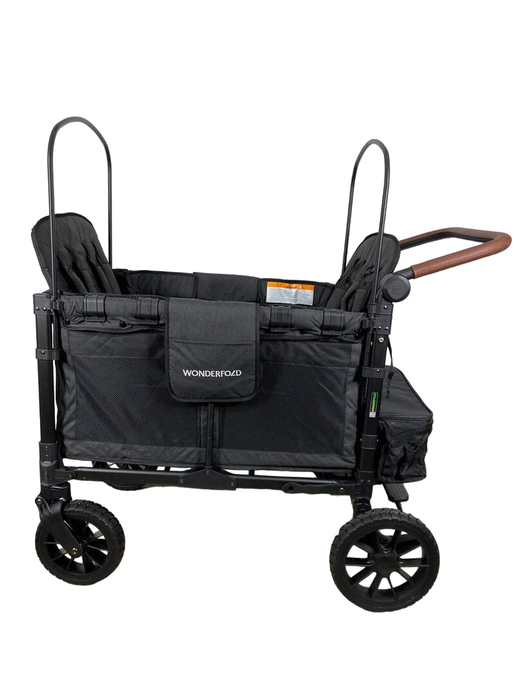 Shop Wonderfold W4 Luxe Quad Stroller Wagon, 2023, Volcanic Black at Goodbuygears