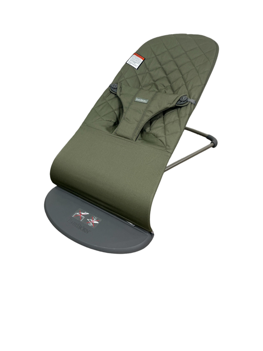 BabyBjorn Bouncer Bliss, Dark Gray Frame, Dark Green Classic Quilt