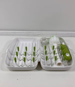 secondhand OXO Tot On The Go Drying Rack With Bottle Brush, Green