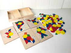 used Melissa & Doug Pattern Blocks And Boards