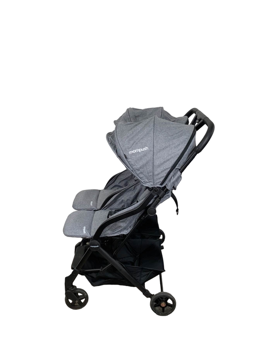 secondhand Mompush Lithe Double Stroller, 2022, Grey